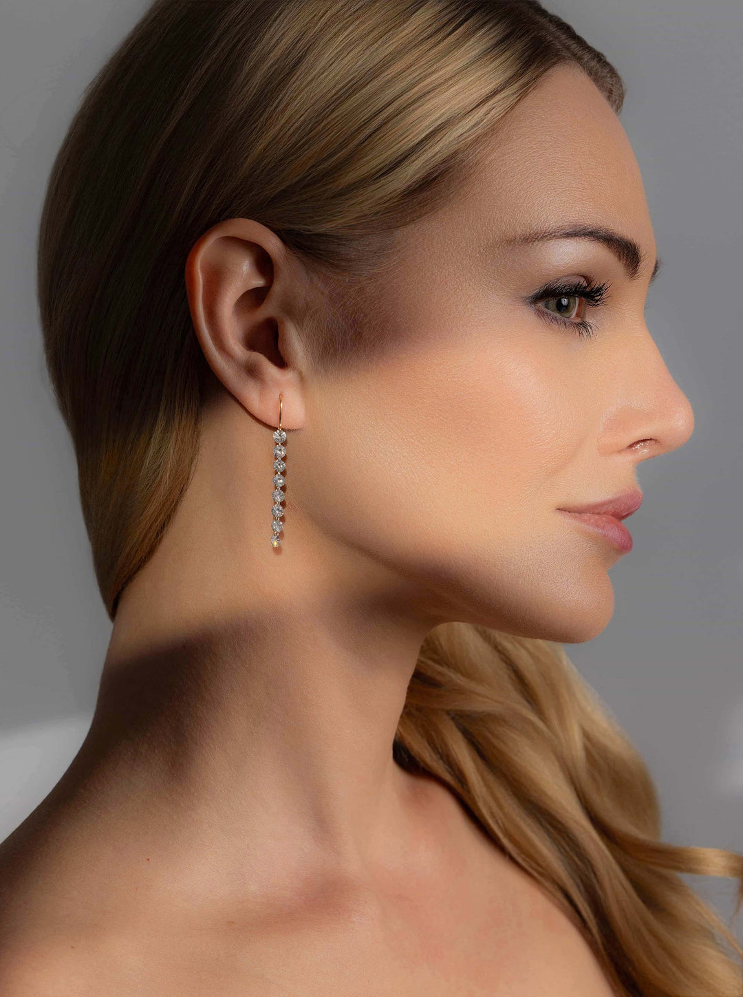 Cascade Graduated Diamond Drop Earrings