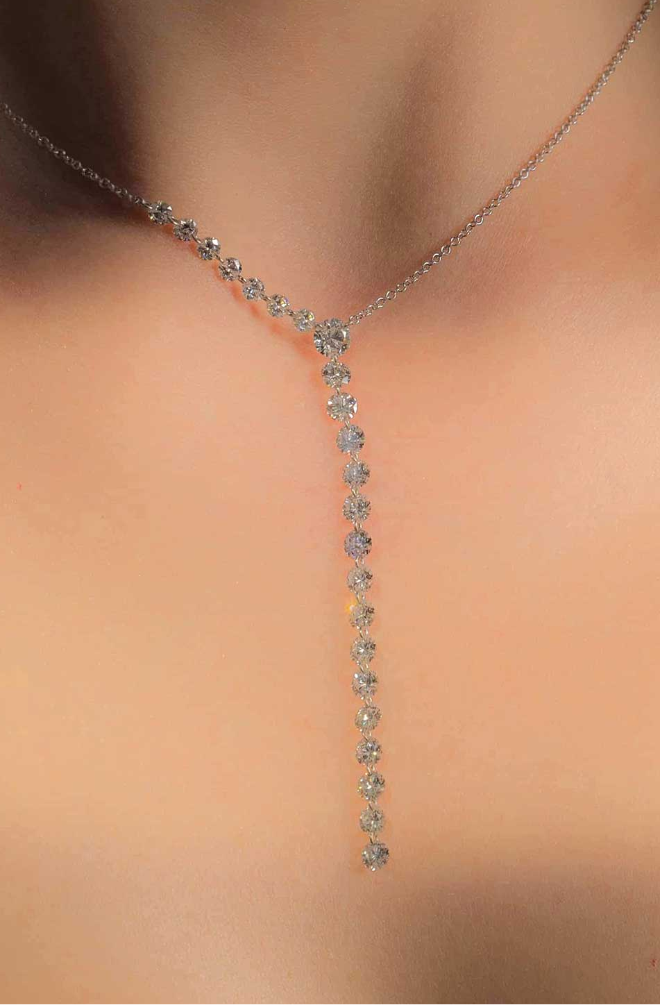 Diamond Y Necklace