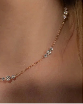 Triple Diamond Eternity Necklace