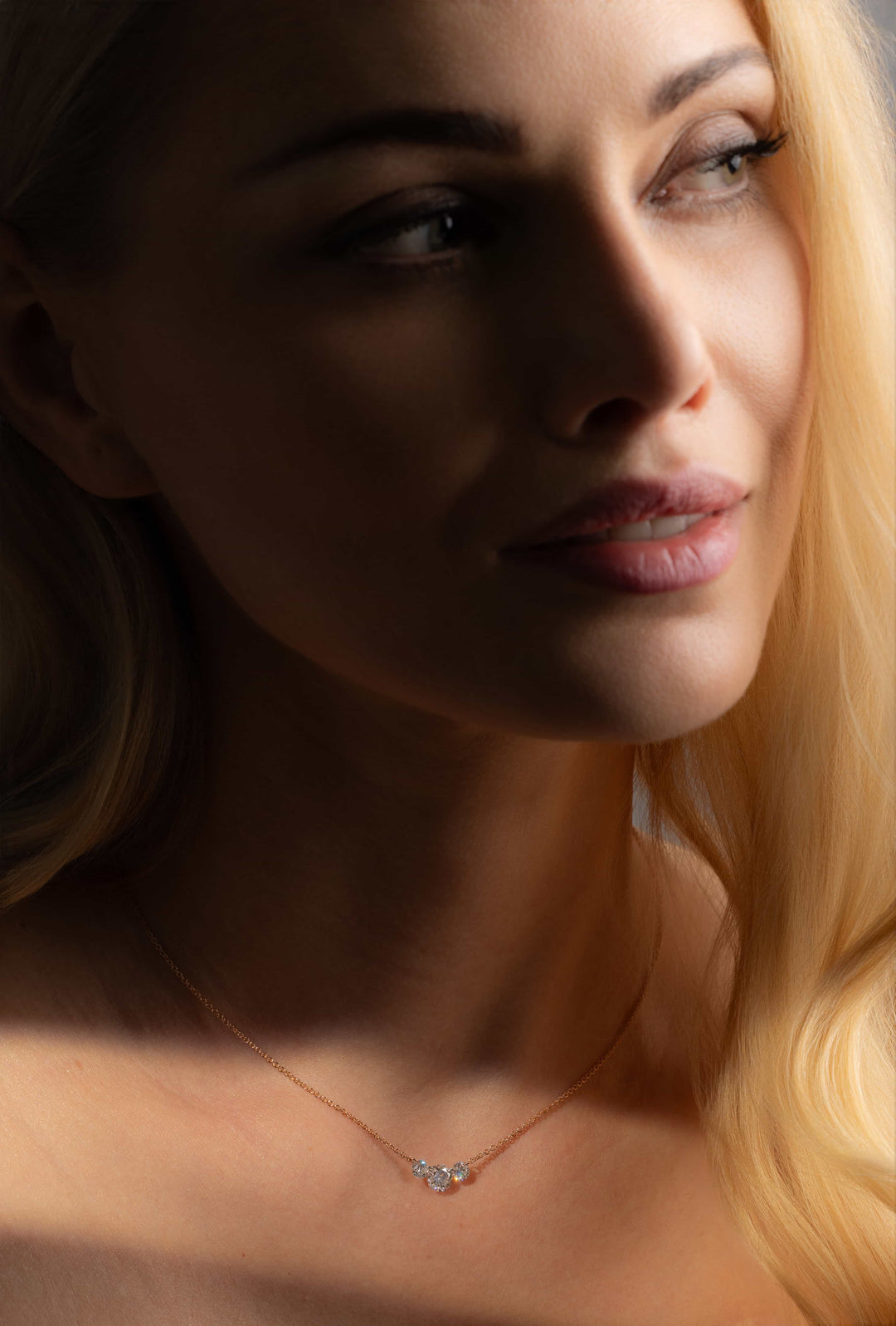Triple Diamond Necklace