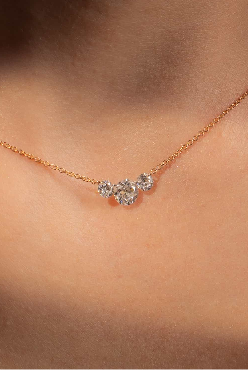 Triple Diamond Necklace