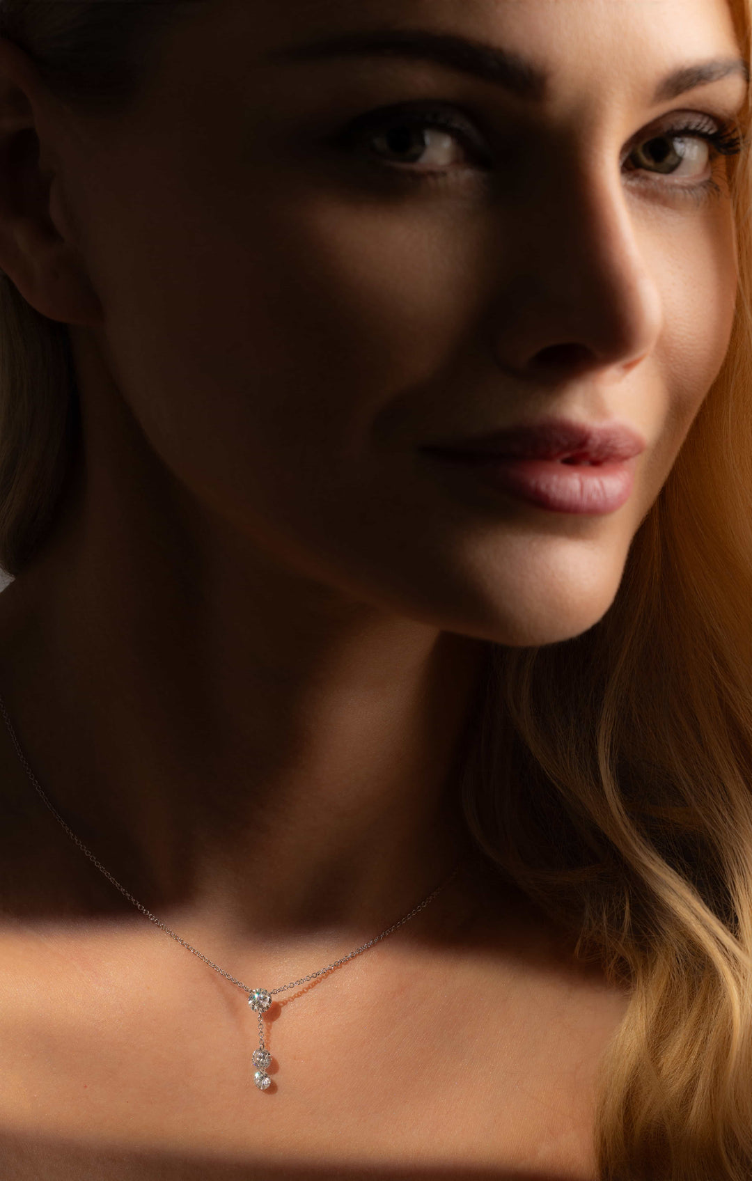 Two and One Diamond Necklace